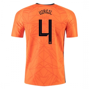 Nizozemska Virgil van Dijk 4 Domaći Nogometni Dres Euro 2020